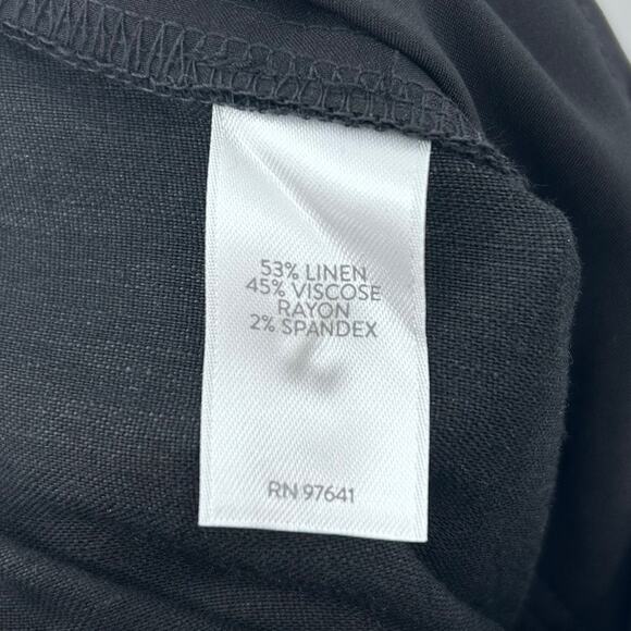 J Jill Linen Stretch Belted Paper Bag Waist Wide Leg Cropped Pants Womens Sz SP - Picture 7 of 11